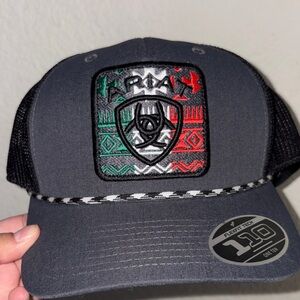 Aria Black and Gray Mesh Cap with Embroidered Patch